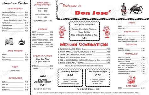 don jose's sun city|don jose sun city menu.